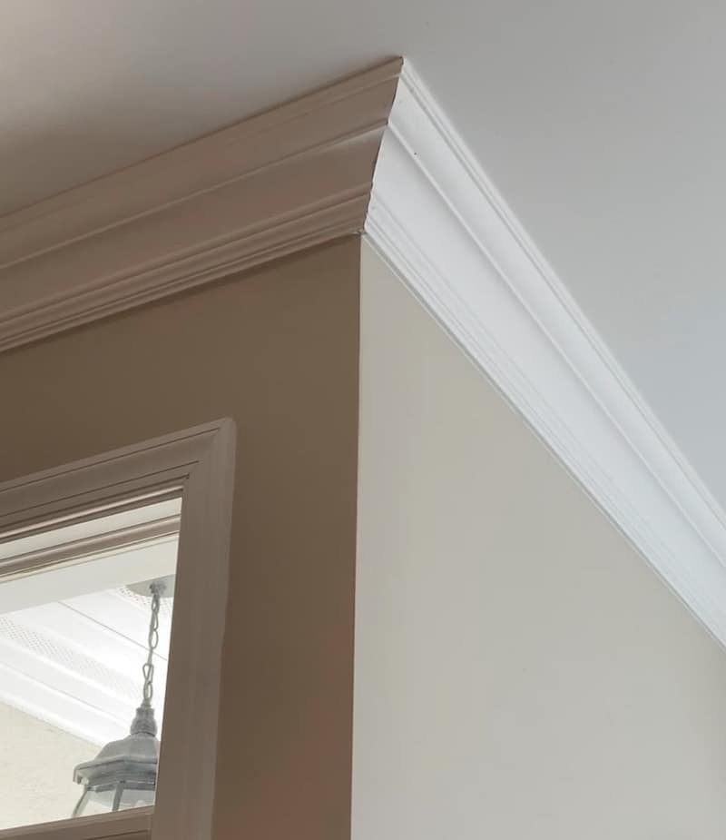 Close-up of crown molding